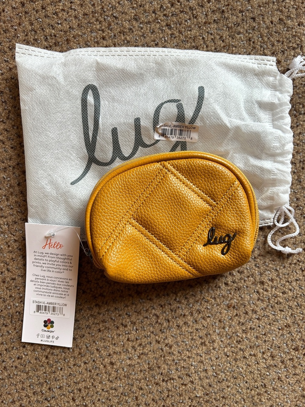 NWT Lug Stash VL in Amber Yellow